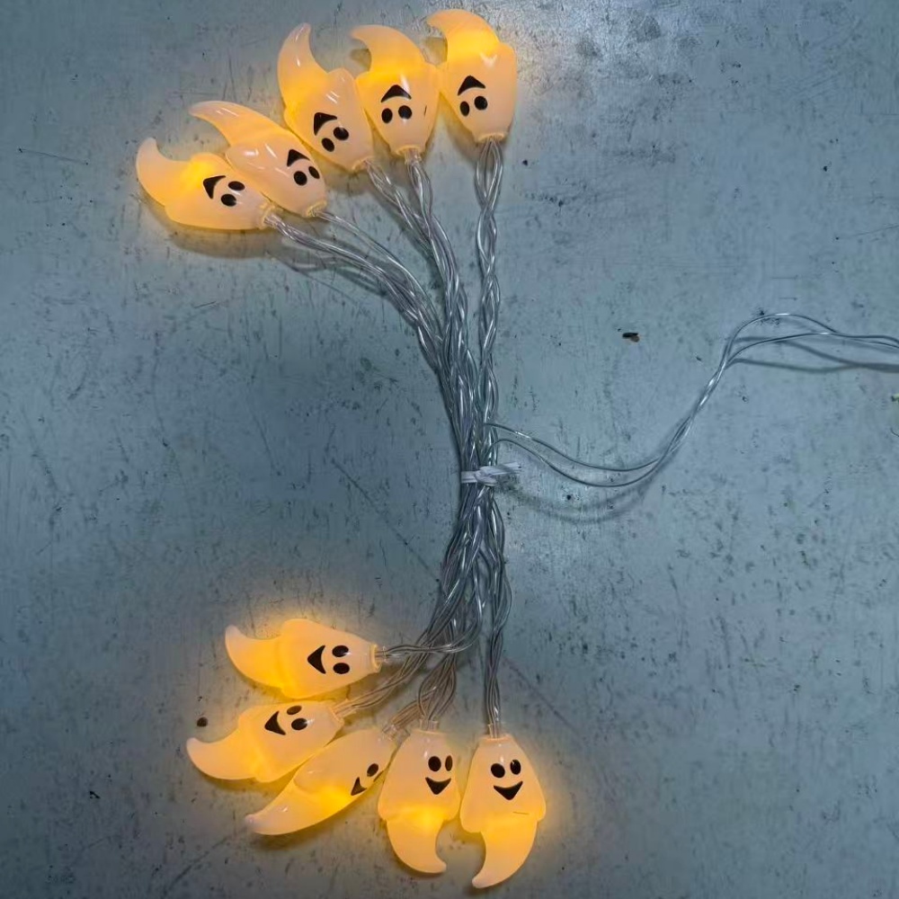 TEMU 1 guirlande lumineuse de décoration d'effrayant de Halloween avec 10/20 LED - Décoration intérieure avec par interrupteur, pas besoin de prise,