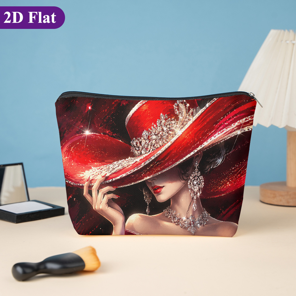 TEMU 1 pz, Donna Elegante in , Borsa per Trucco e Kit da Toilette da Viaggio Portatile e Pieghevole; un Organizzatore di Cosmetici per , Sorelle e