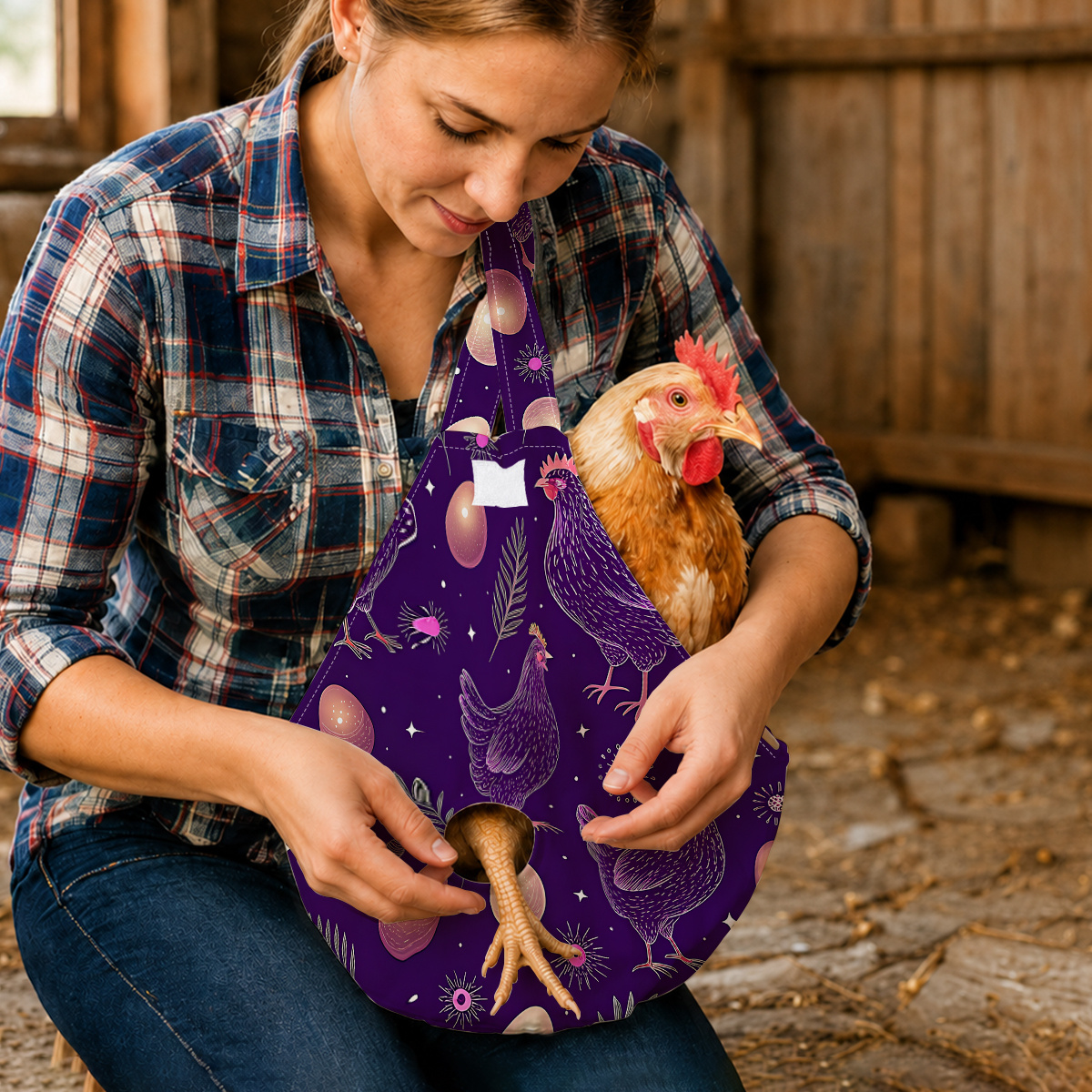 TEMU Chicken Holder Bag, Chicken Carrier With Handle, Chickens Sling For Traveling, Chicken Bag For Hen Rooster Poultry Transport Suitable For Ducks,