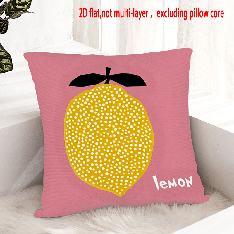 4er Set Kissenbezüge Mit Frucht-Regenbogen-Druck – 40x40 Cm, Weich, Dekorativ, Für Sofa, Couch, Terrasse & Schlafzimmer, Polyester, Mit Reißverschluss Verschiedene Größen Kissenbezug