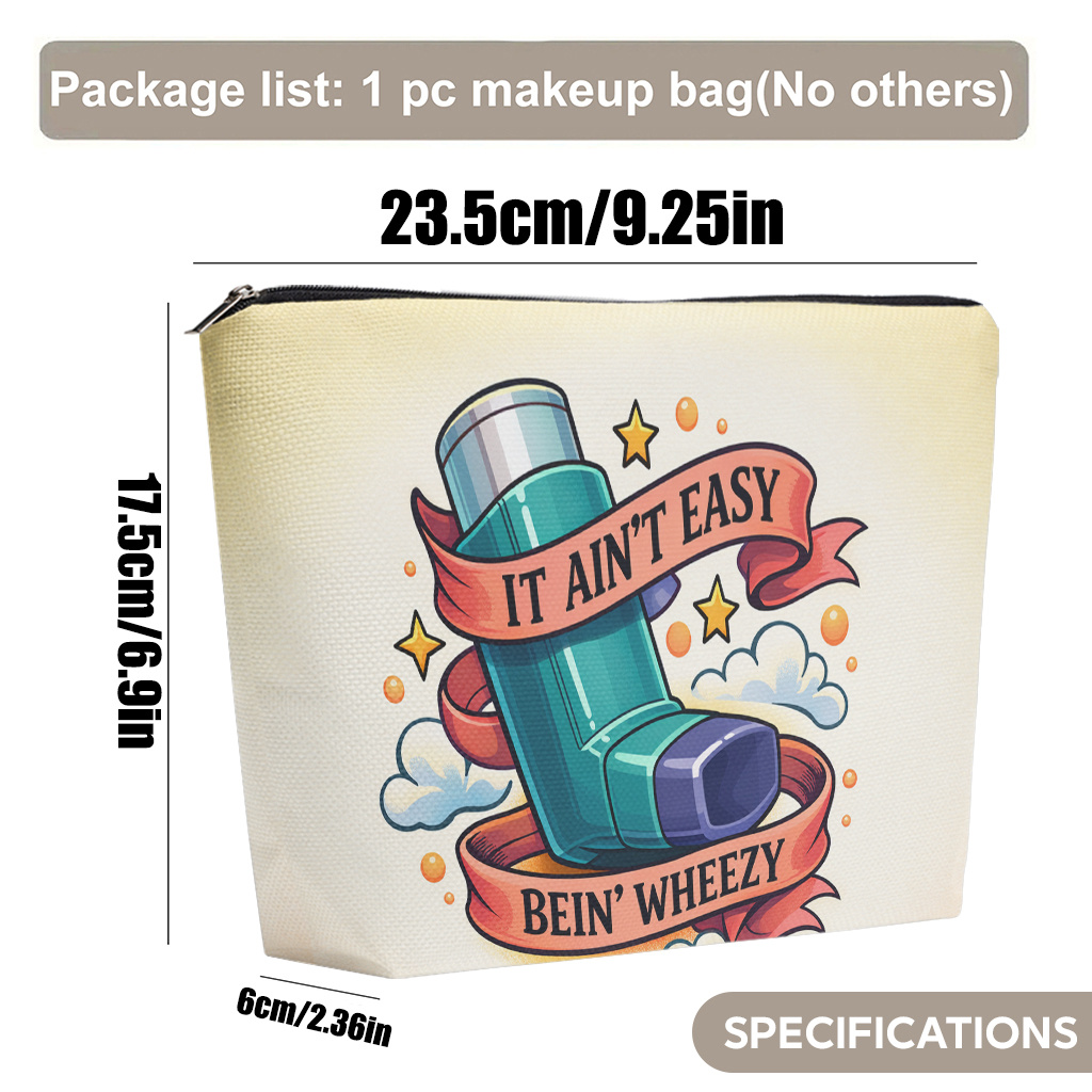 TEMU 1 Makeup Bag, A Well-ventilated And Breathable Makeup Is Portable And Foldable With A Zipper Closure. Suitable As A Gift For Friendship,