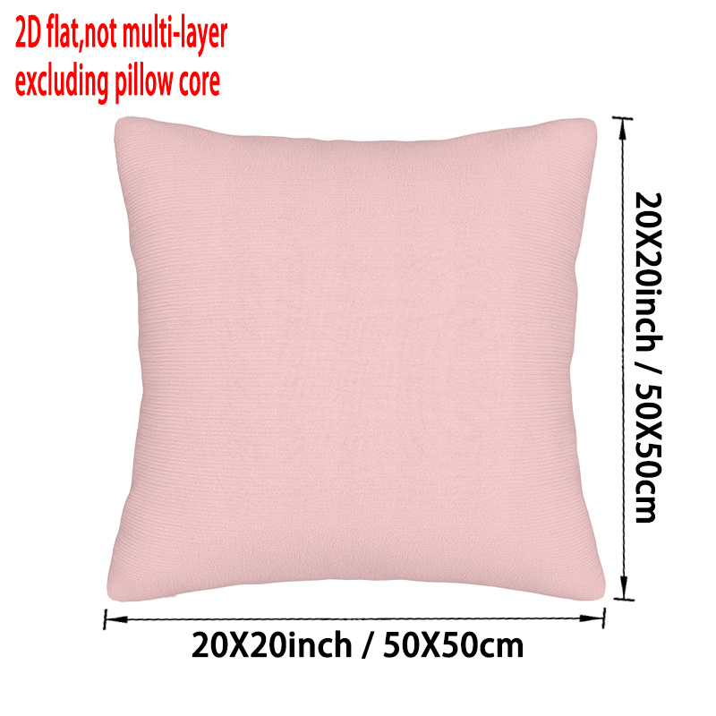 TEMU 2d Flat Print Pink Pattern Decorative Pillowcase, Double-sided Printed Pillow Cover, Home Decor, Suitable For Sofa, Living Room, Bedroom, Pillow