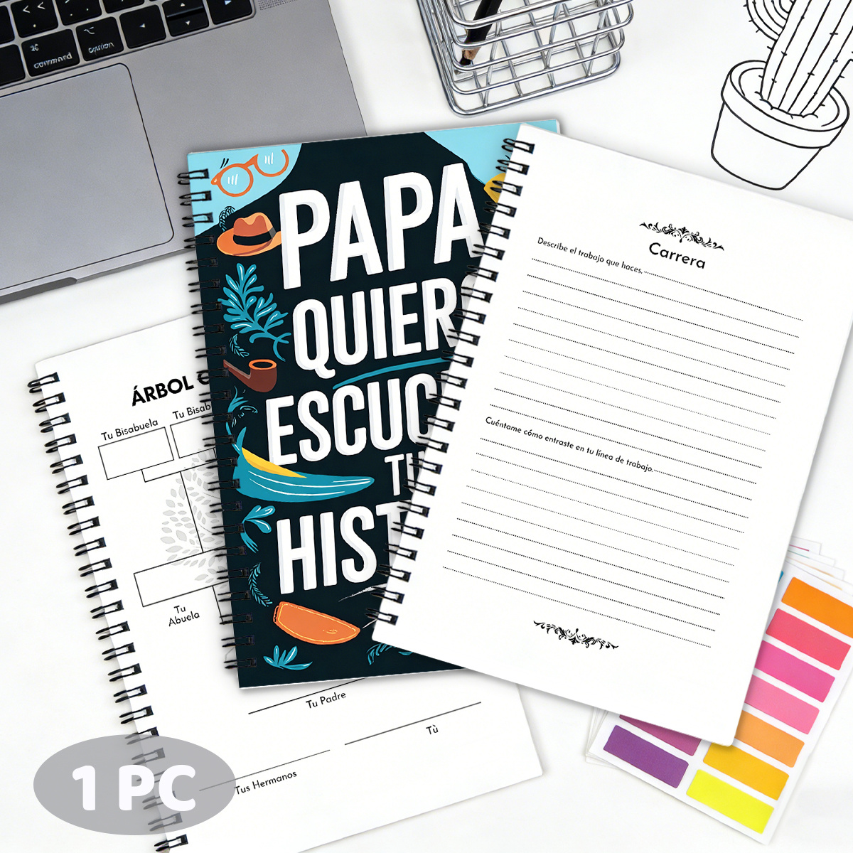 TEMU 1 cuaderno español " tu ", escucha las historias de tus queridos, relájate y el estrés, . Regalo ideal para , de la y