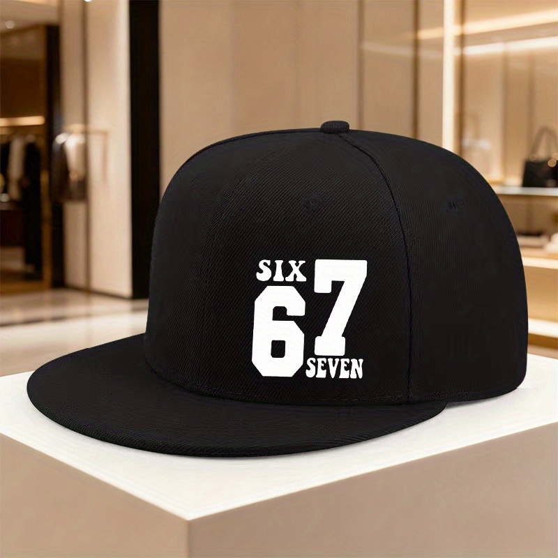 E-shop 1 Stück, Verstellbare Hip-Hop-Kappe mit "SIX "67" " Design, Leichte Bedruckte Damenmütze, "Sporty SIX "67" " Trendige Herrenkappe, Casual