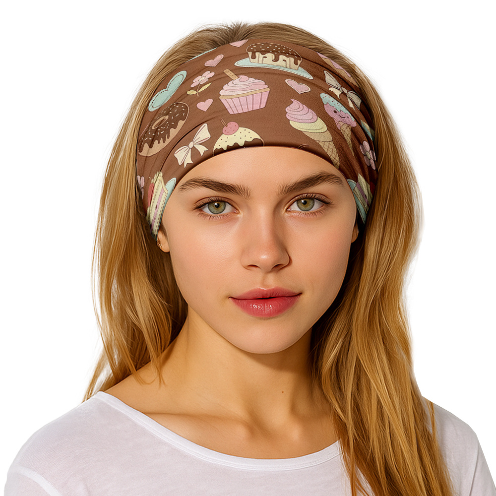TEMU Elástica Temática - Banda Ancha para el Cabello, Material de Poliéster y Transpirable, Diseño con Nudos para Hombres y Mujeres, Ideal para