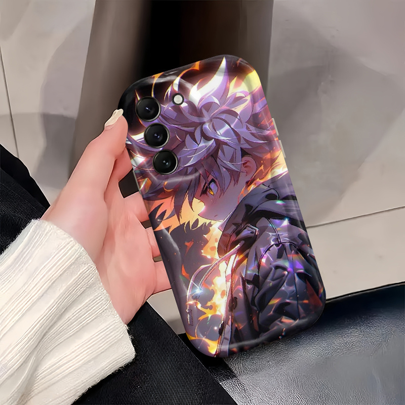 TEMU Phone Case: Cool Anime Flame Boy Phone Case, Compatible With 12/a13/a14/a15/a16/a33/a34/a35/a55/a73/s21/s22/s23/s24/s25 Ultra 5g Plus/ultra/fe