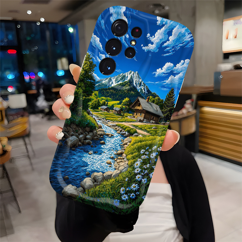 TEMU Phone Case - A Phone Case Featuring A Of Snowy Mountains And , Compatible With Galaxy A12/a14/a15/a16/a34/a35/a54/a55/s20/s21/s22/s23/s24/s25 5g