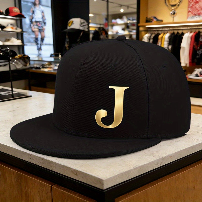 TEMU 's Outdoor 'j' Printed Hip-hop Hat, A Trendy Baseball For Street Fashion And Outdoor Sports, An Essential Item For Fashion Enthusiasts, Perfect