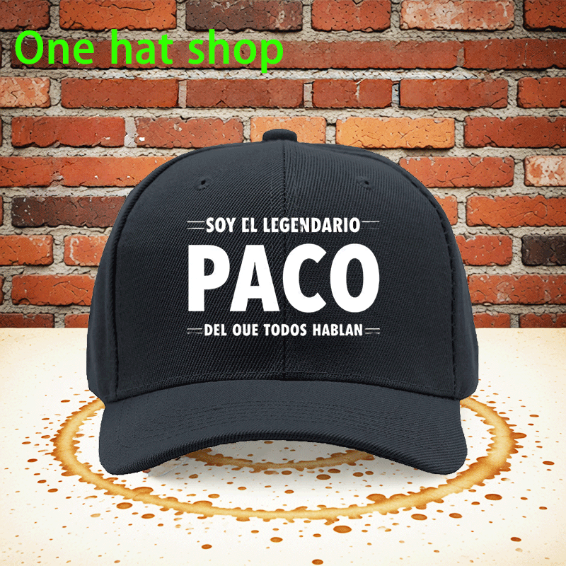 TEMU Gorra de béisbol vintage de moda para hombre - Gorra elástica ajustable con texto "El " en aceite de soja, diseño vintage y , adecuada para