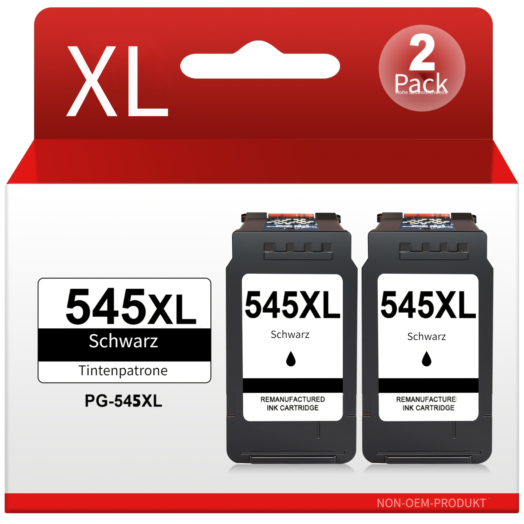 TEMU Pack de 2 Cartouches d'Encre Réutilisées Haute PG-545XL & CL-546XL pour Canon MX495, TR4550, TS3150, MG3050, MG2555s et Plus - Noir & Couleur,