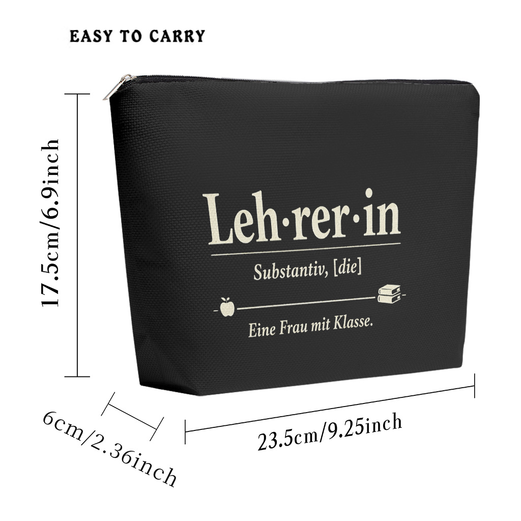 E-shop Kosmetiktasche 1 Stück, Eine Definition Einer Lehrerin Leinen Make-up-Tasche, Leichte Kosmetiktasche mit Reißverschluss für Frauen,