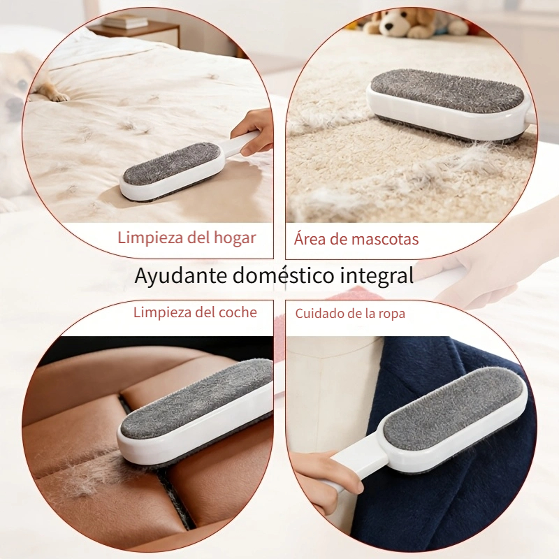 1-en-1 Eliminador Electrostático de Pelo y Polvo de Doble Cara - Tecnología Electrostática Manual Potente para Pelo de Mascotas, Pelusa, Alfombras, Muebles, Ropa y Ropa de Cama - Mango Ergonómico - Cepillo de Tela Portátil - Opción de Regalo para el Día de San Valentín - Imagen 11