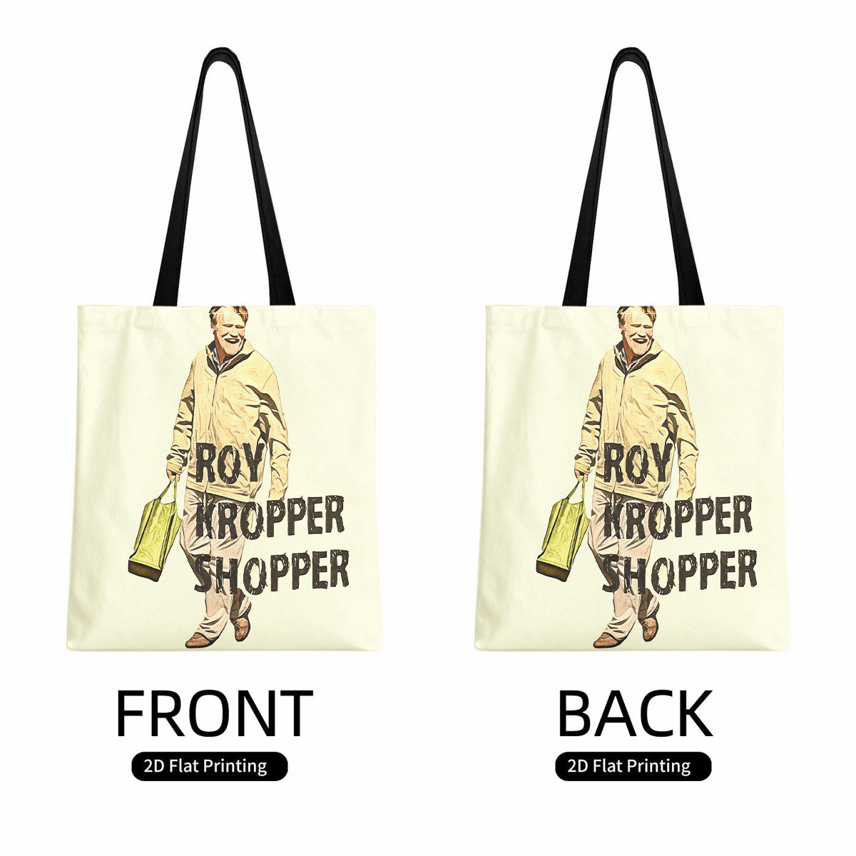 TEMU For Man, Grocery Bag, Shopping Print Design Tote Bag Reusable Foldable Shoulder Bag Gift For Lovers, Grocery Shopping & Daily Commute