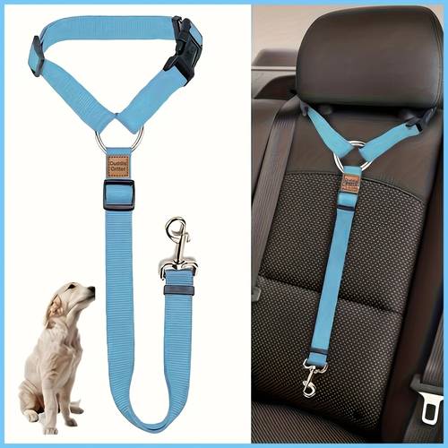 . auto-sicherheitsgurt & leine für haustiere - verstellbares, strapazierfähiges nylonmaterial, -sicherheitsdesign, für kleine bis mittelgroße hunde, für , frühlingsausflüge/muttertag, haustier-reise-geschenk, auto-zubehör für haustiere