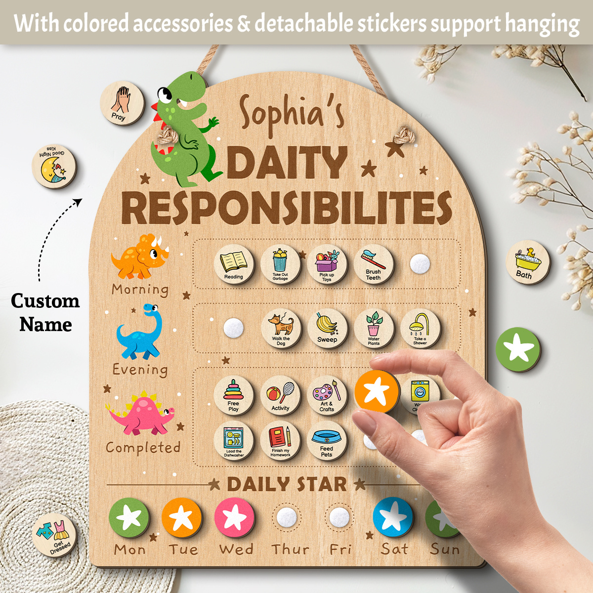 visual daily routine chart sold on Temu Australia