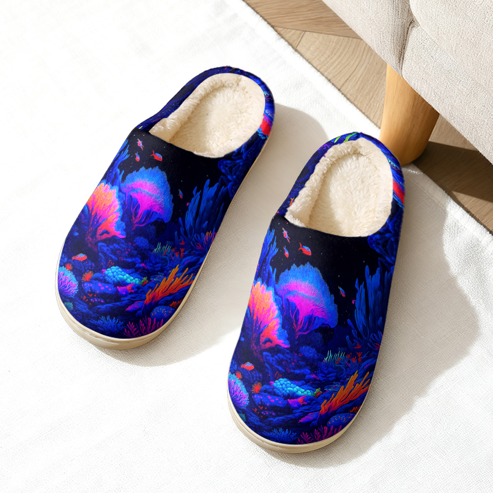 1 pair neon   themed slippers trendy   slippers with   comfortable fuzzy house slippers for men and women home bedroom indoor outdoor ideal for   gift women shoes
