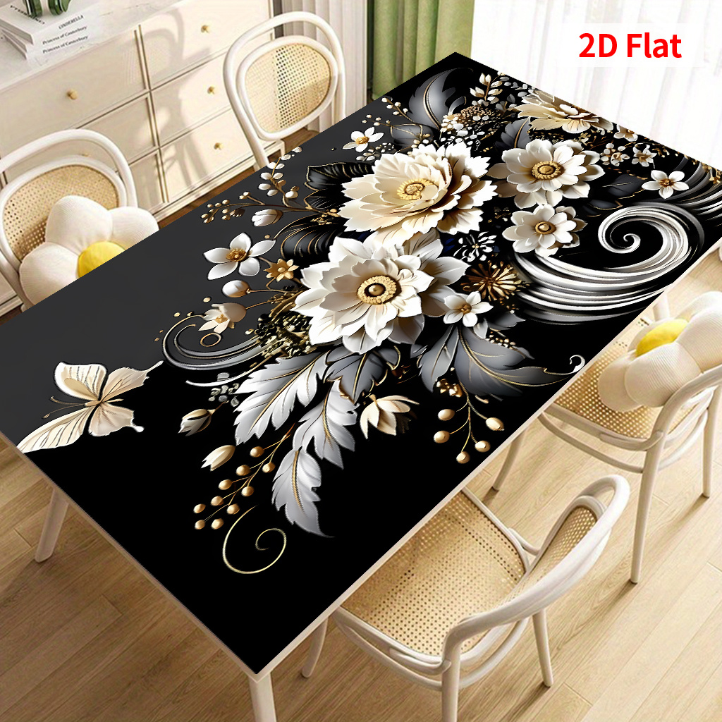 TEMU 1pc Three-dimensional Floral Pattern Table Mat, Washable And Easy To , Diatomite Desktop Protector, Table Pad, Diatomite Table Mat. Suitable For