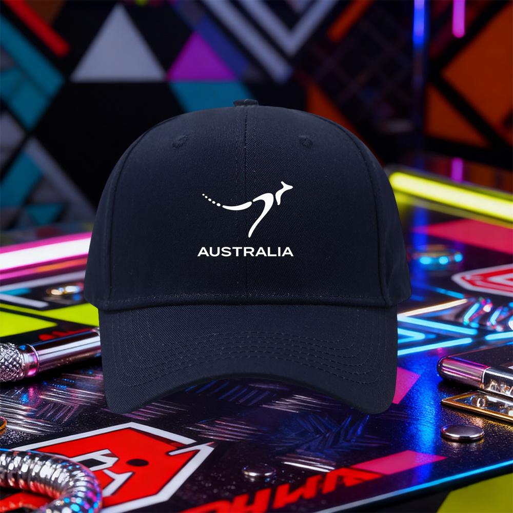 TEMU A Lightweight And Breathable Women's Baseball Featuring A Silhouette Of An Australian Kangaroo, Designed With A Easy Animal Pattern Representing
