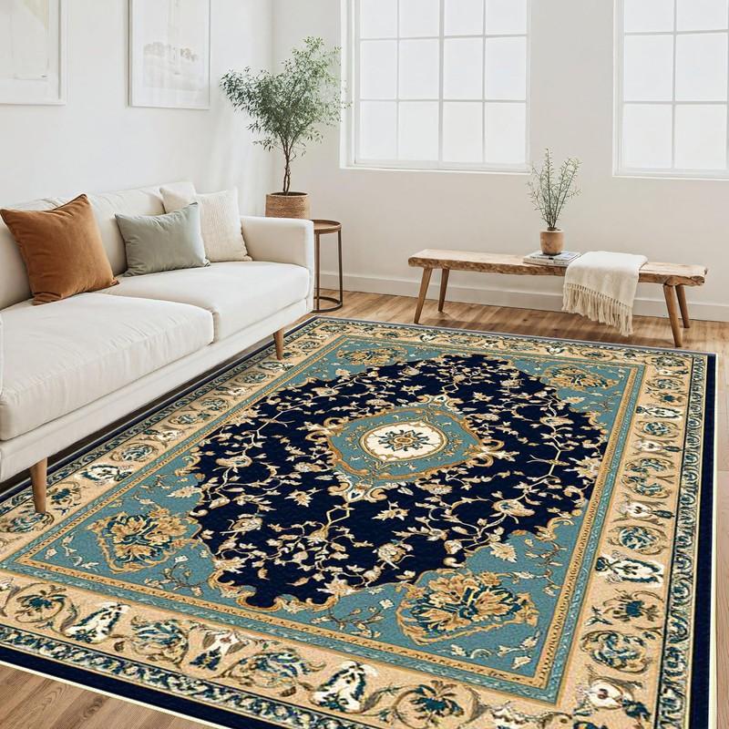 item picture 1pc oriental carpet suitable for   machine washable modern traditional rug with floor mat soft suitable for living room bedroom hallway dining area jumbo sizes   for spaces