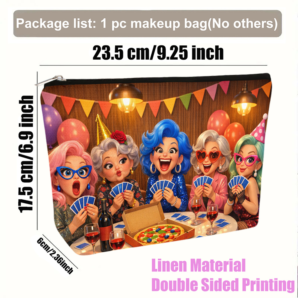 TEMU Beauty Case 1 pz, Borsa da Trucco Pieghevole per Donne, Portaoggetti da Viaggio, Chiusura con Cerniera, Regalo per Donne, Amica Compleanno o
