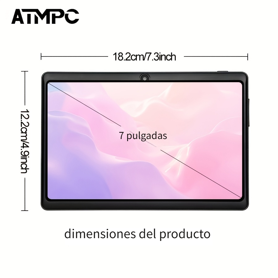 tablet de 7 pulgadas con pantalla ips hd,  -core, 4gb   (2gb+2gb  ) + 32gb rom, batería de 3500mah, compatible con wi-fi 6, tablet pc
