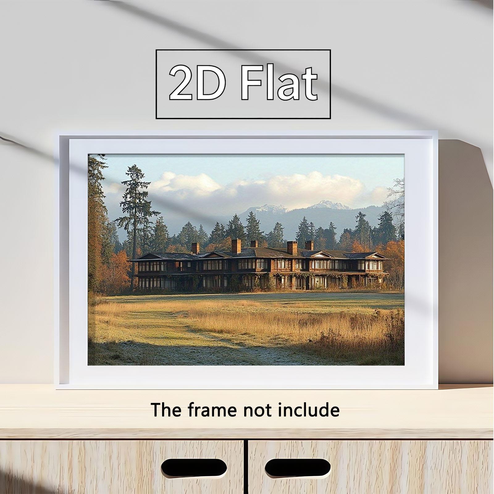 2d flach, 1 stück rahmenlose rustikale   wandkunst -     gemütliches   im wald poster,   für wohnzimmer, schlafzimmer,   dekor - ideales geschenk für naturliebhaber &  -enthusiasten, 2d flach