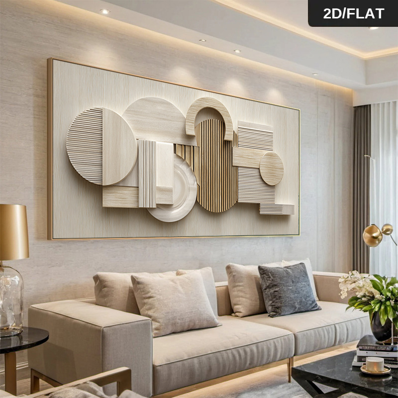 2d flat 2d flat unframed 1pc modern minimalist neutral wood   geometric graphic canvas art suitable for wooden wall   the living room unframed panel 70x140  5x54 9 inches