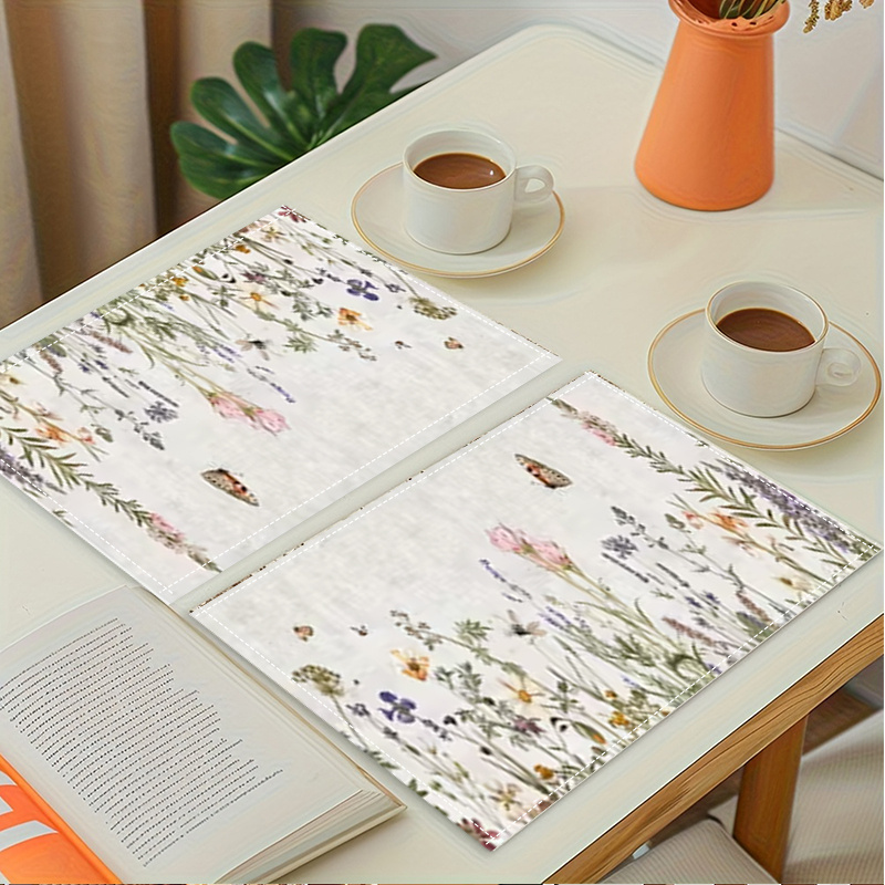 hitzebeständige kunstleder tischsets set 6/4/2 stück –