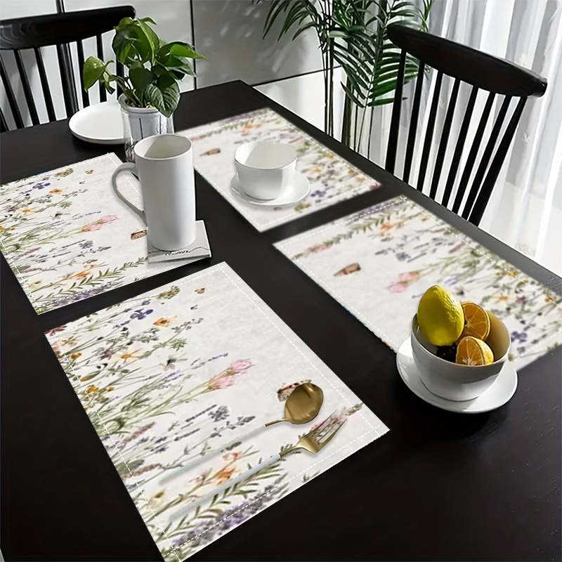 hitzebeständige kunstleder tischsets set 6/4/2 stück –