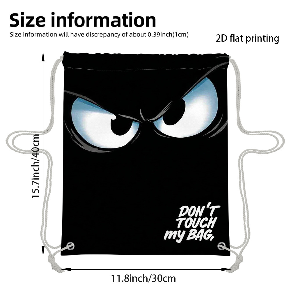 TEMU 1pc A 2d Flat Printed Design Featuring , This Outdoor Athletic Bag Is A And Lightweight Drawstring Backpack Equipped With Fixed Shoulder Straps.