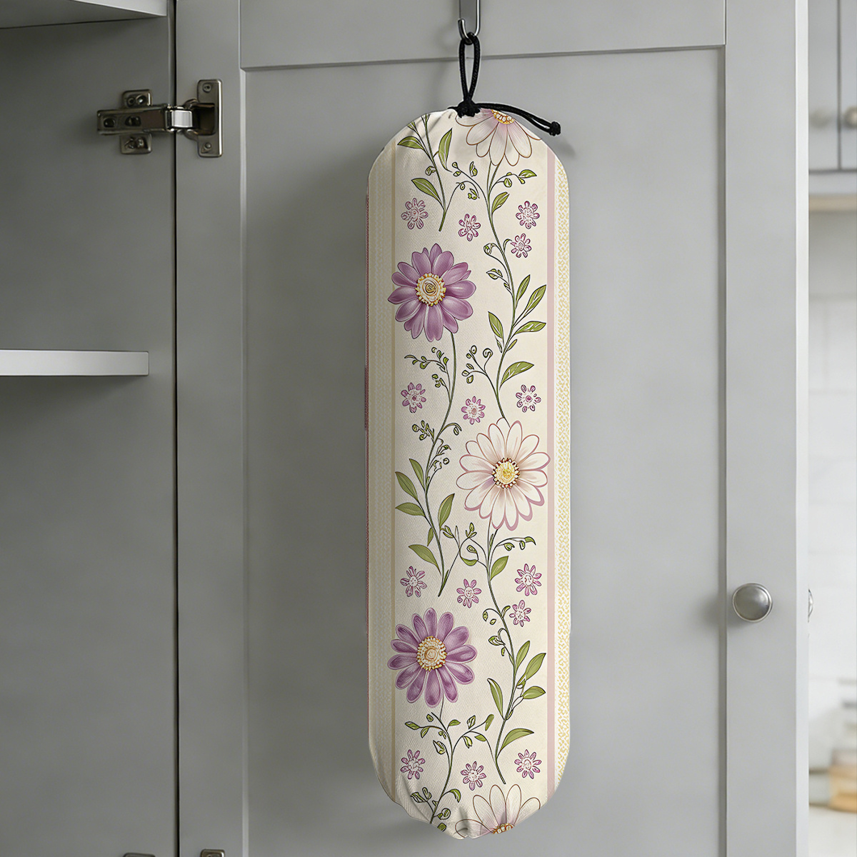 1pc Of A Cloth Garbage Bag Holder And Wall-mounted Dispenser Designed For Kitchen Bin Bags And Grocery Bag Storage, Perfect As Farmhouse Home Decor Gifts For Women, Mothers, And Grandmothers