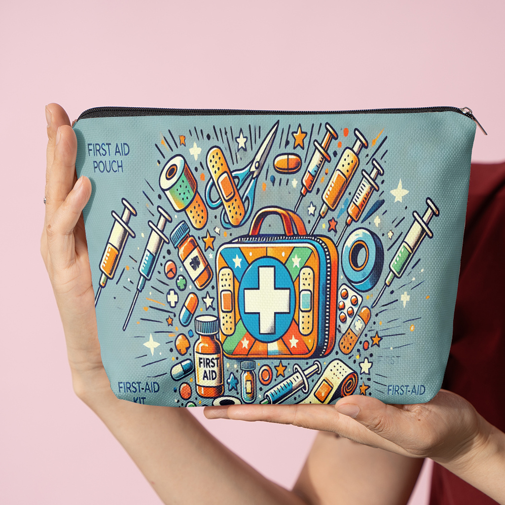 E-shop Kosmetiktasche ., Erste-Hilfe-Kit und Zubehör, Bedruckte Kosmetiktasche & Kulturtasche - Kosmetikbox mit Reißverschluss, Kosmetiktasche für