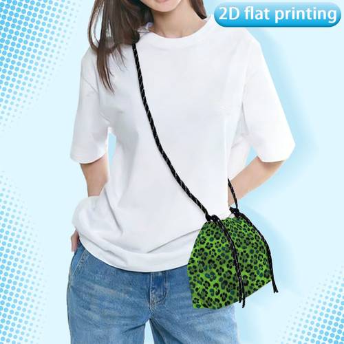 1 leopard print drawstring crossbody bag durable mixed colors suitable for travel camping everyday use hand wash or