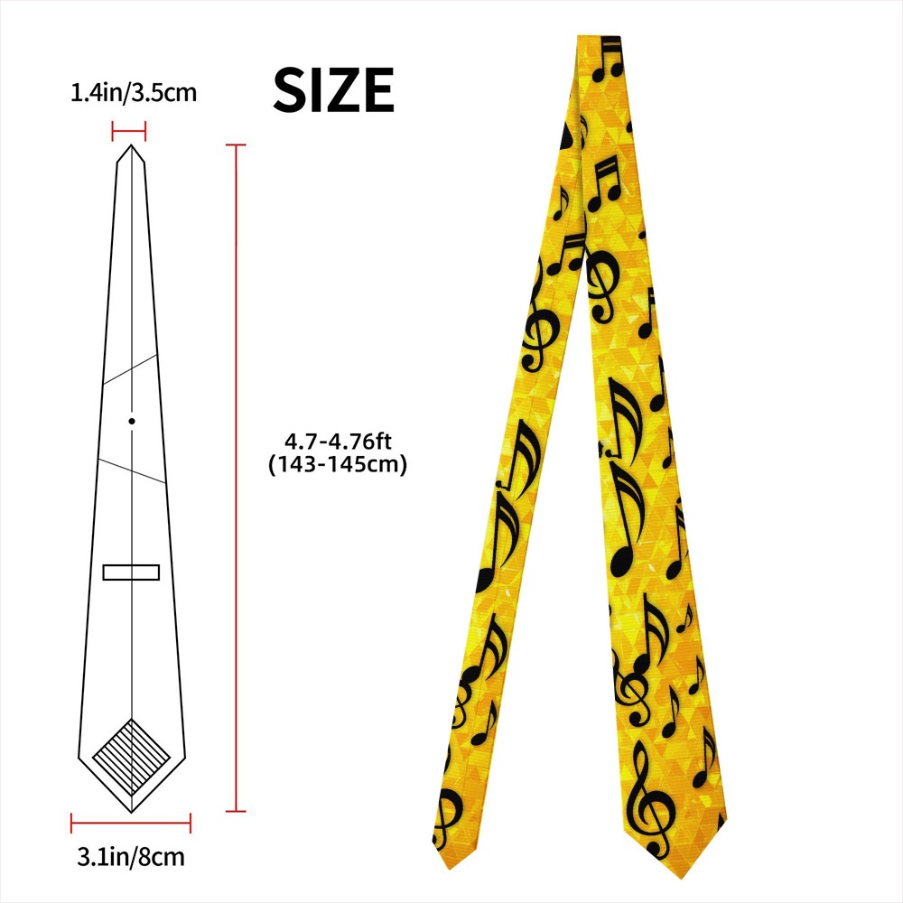 TEMU This Trendy 2d Flat Print Tie Is Easy To Pair With Outfits, Making It Perfect For Street Style, Anniversary Events, And Graduation Ceremonies.