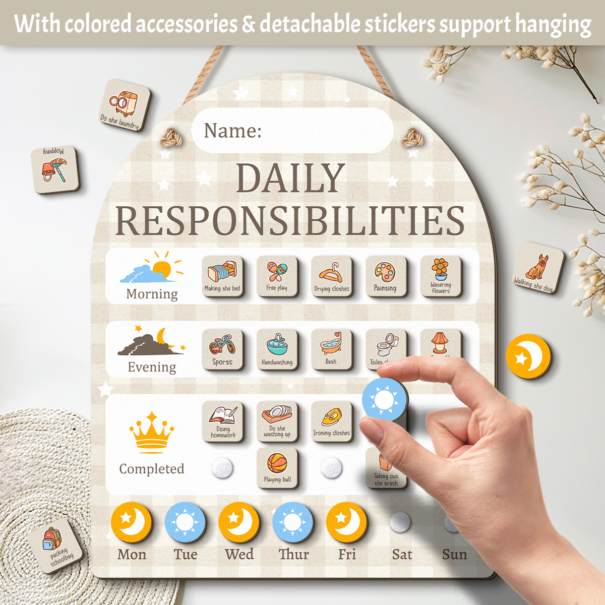 visual daily routine chart sold on Temu Australia