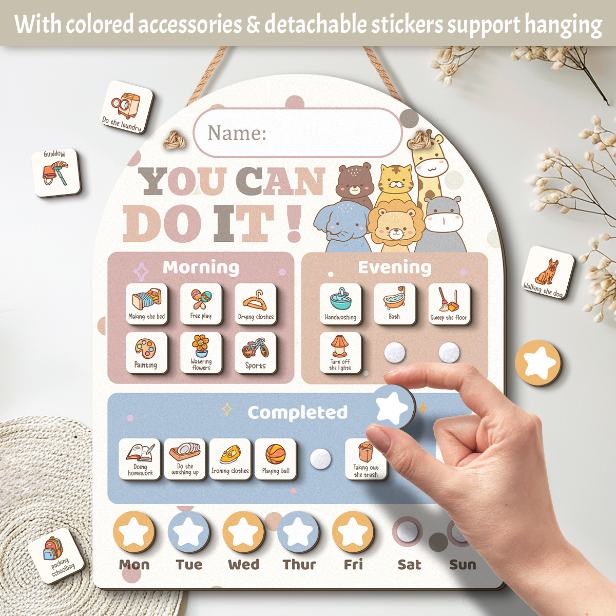 visual daily routine chart sold on Temu Australia