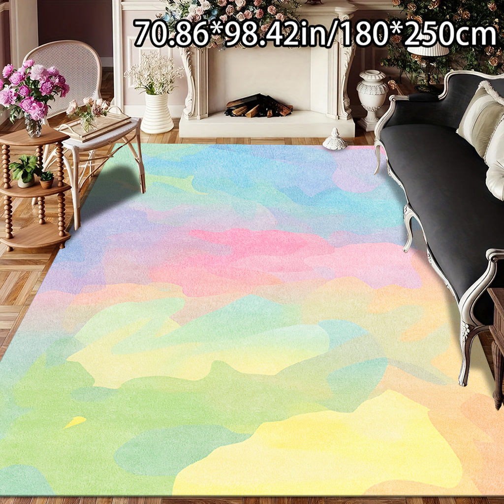 item picture gradient color abstract block doormat velvet with non slip backing durable lightweight soft and comfortable suitable for     such as entryway rugs indoor decorative rugs bedroom rugs living room rugs decorative rugs