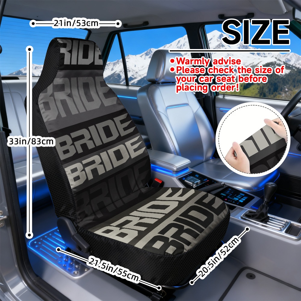 TEMU Set Of 2 Car Seat Covers With A Bride Design, Durability . Universal Fit Covers Are Machine Washable And , Perfect For For Drivers And