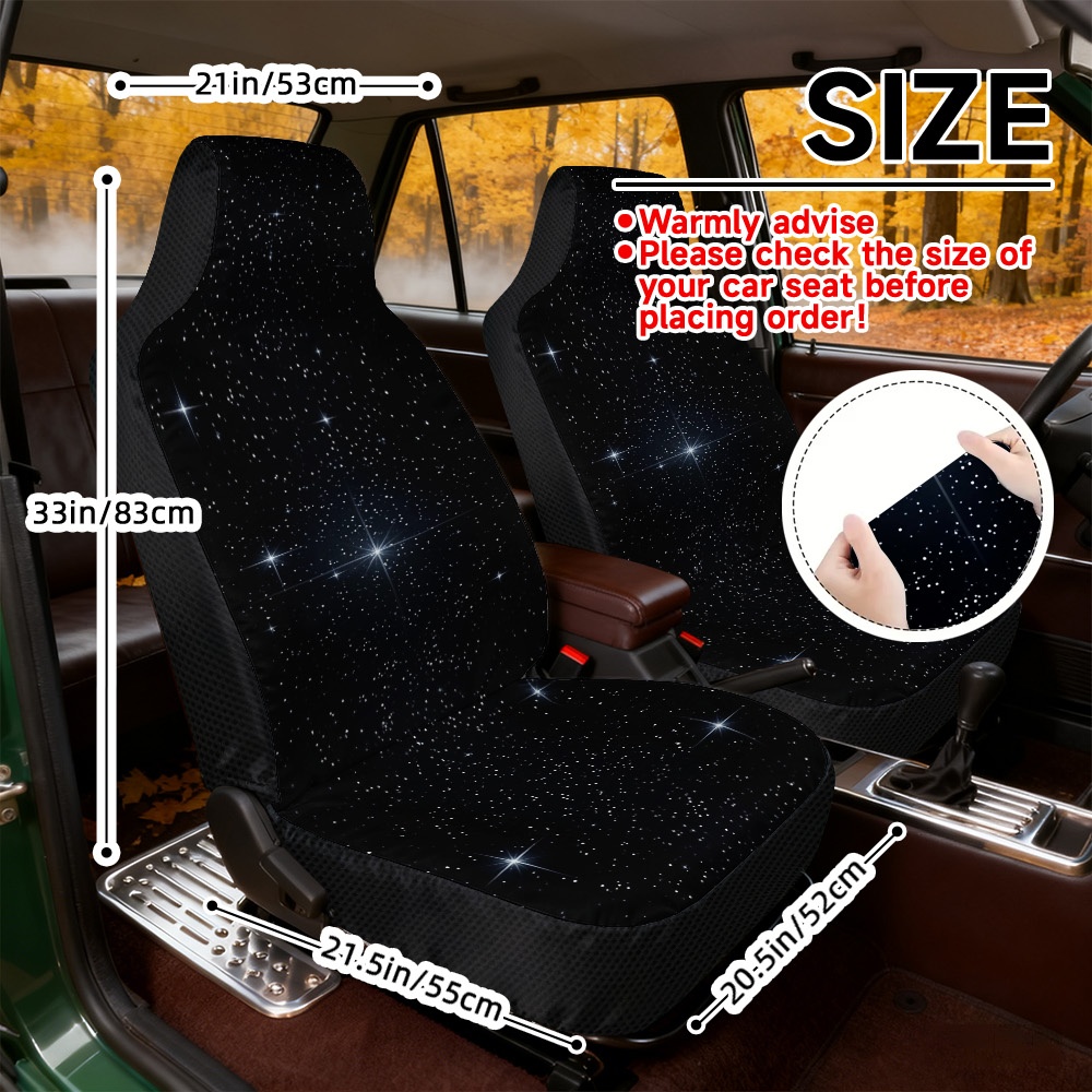 TEMU Coprisedili Auto Universali 2 Pezzi, e Facili da Installare, con Design a di Cielo , Lavabili in Lavatrice, Ideali per Interni Auto