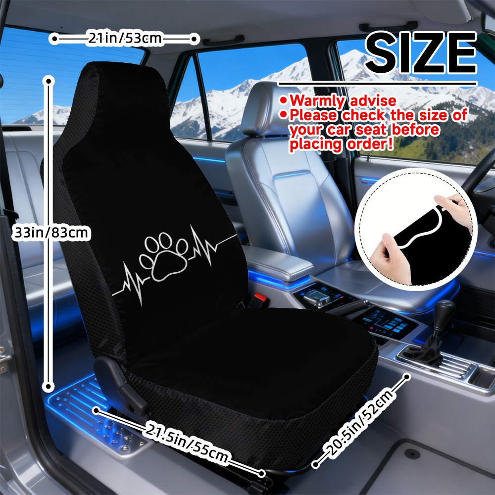 TEMU Coprisedili Auto Universali 2 Pezzi, Resistenti con Design e di Cuore, Morbidi e Facili da Pulire, Ideali per Autoisti e Appassionati di Auto