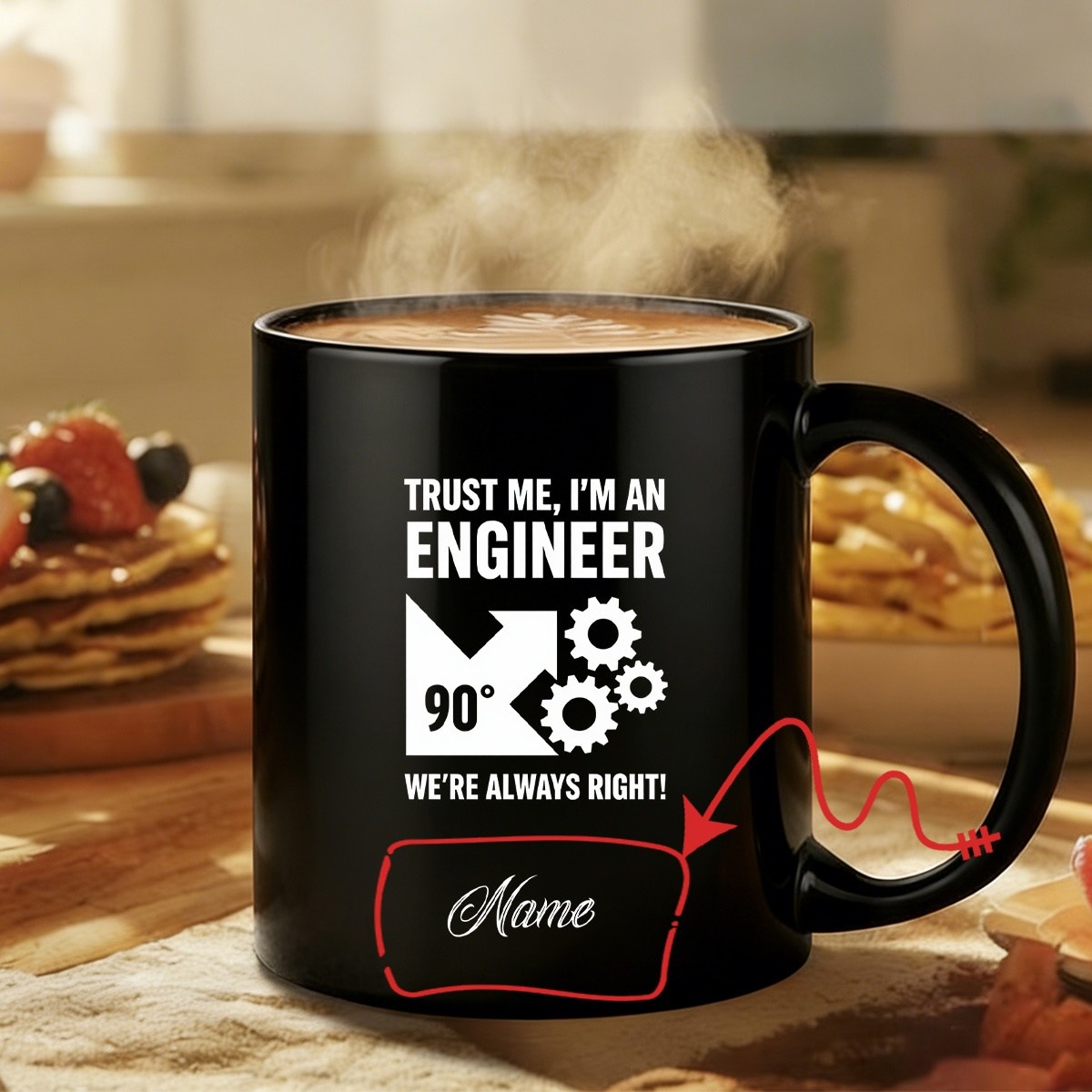 TEMU A From An Engineer: Custom Unique Coffee Mugs, Personalized Mugs With Text, Create Your Own Coffee Cup - A Personalized Gift For Birthdays,