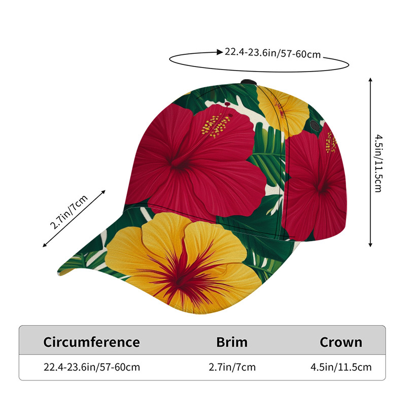 TEMU 1pc Of Baseball Featuring A Tropical - A Comfortable Duckbill Hat, Use, With An And Lightweight , Making It Ideal For Travel
