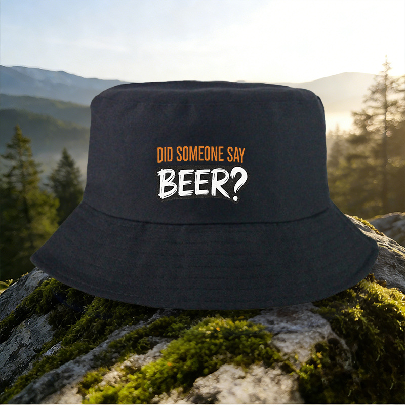 TEMU Men's & Women's Beer-themed Bucket Hat With Beer Print & Suitable For Outdoor, Casual Wear, Events - Sun Hat, Trendy Unisex Design For Beer