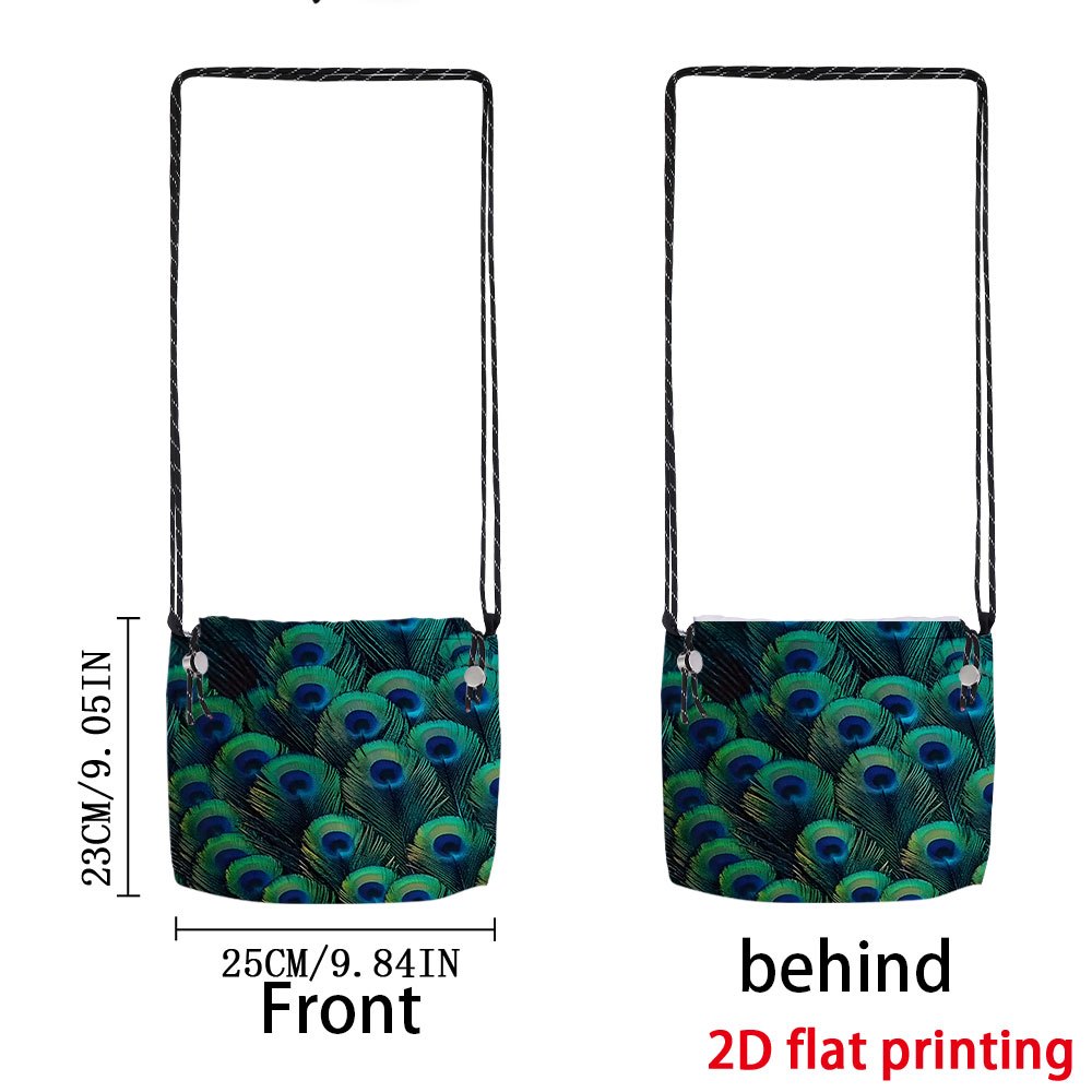 TEMU A Vibrant 2d Flat Printed Drawstring Crossbody Bag Featuring A Pattern, Perfect For Daily Use By Women. A Durable And Portable Small Gift Bag