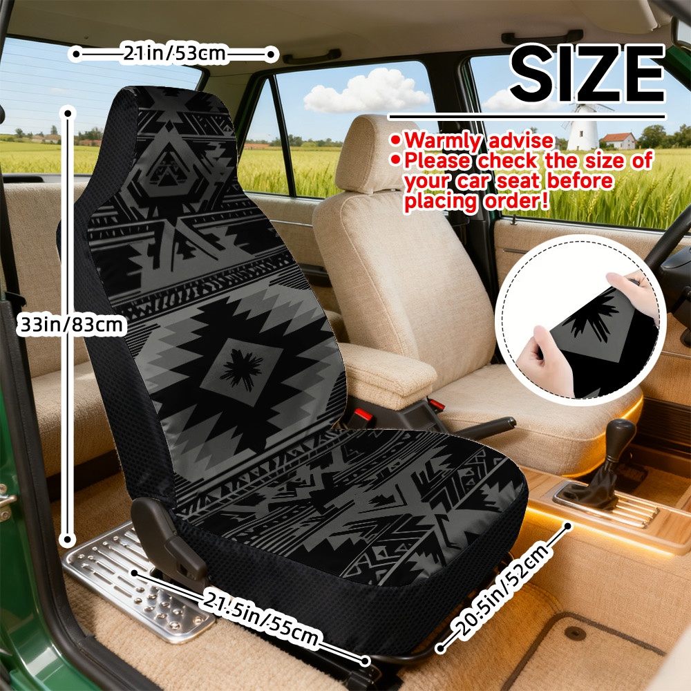 TEMU Ensemble de 2 housses de siège auto décoratives avec une taille universelle, conçues pour le confort et une installation facile. Dotées d'un