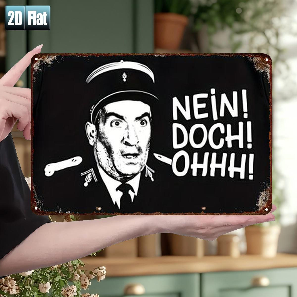 E-shop 2D Flach ., "Nein! Doch! Ohhh!" – Ein dramatischer Ausdruck von Überraschung und Verneinung, Metallblechschild, Größe (8"X12"/20Cm*30Cm)
