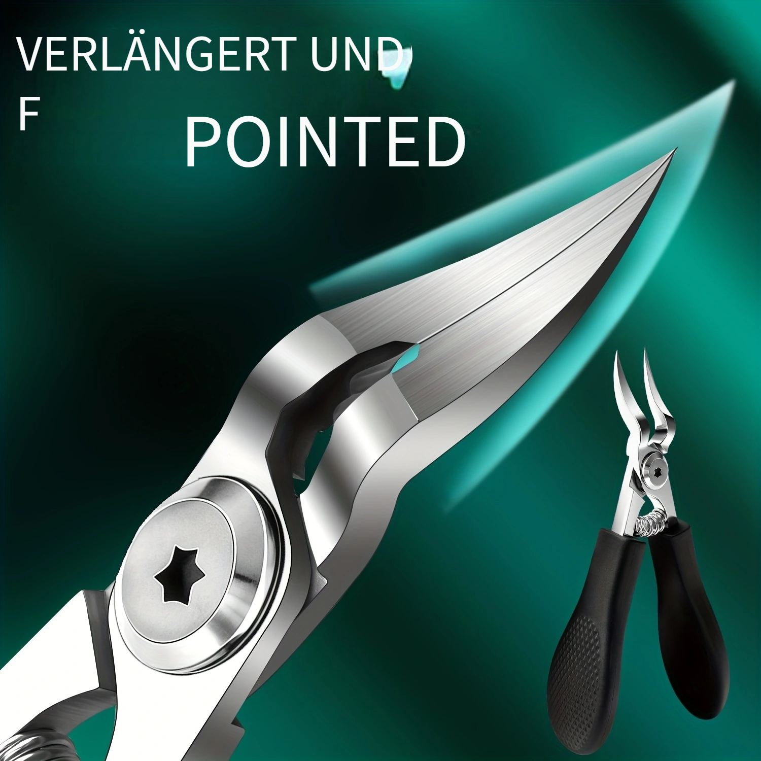 edelstahl-nagelknipser mit dickem design, integriertes nagelpflegewerkzeug für erwachsene senioren mit  , harten nägeln – unisex,   für ältere menschen, edelstahlmaterial, scharfe gebogene   für die zehennagelpflege