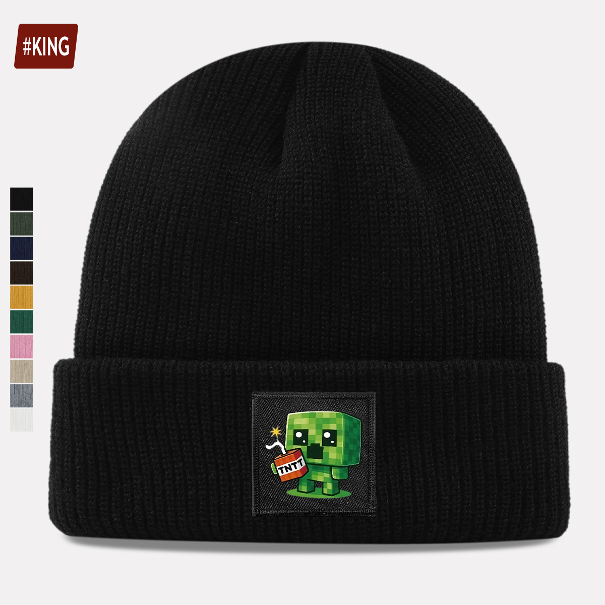 TEMU 1 bonnet Melon Skin, unisexe, couleur unie, chapeau à pompon, chapeau chaud, chapeau élastique chaud d'automne et d'hiver. Portable pour