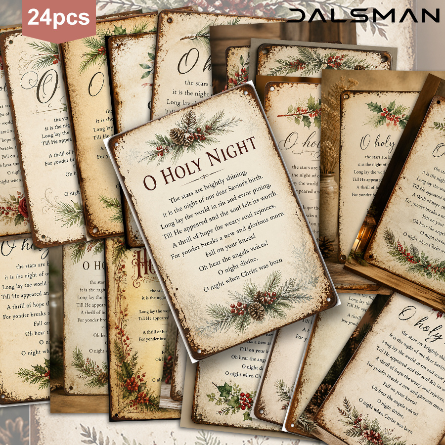TEMU 24-pack Vintage Postcards Set For Christmas Holiday Greeting Cards Religious Stationery For Seasonal Home Decor And Gift Exchange