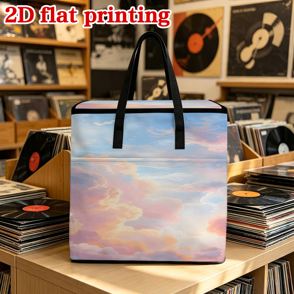 Foldable Portable CD/DVD Case with Vinyl Record Storage Box